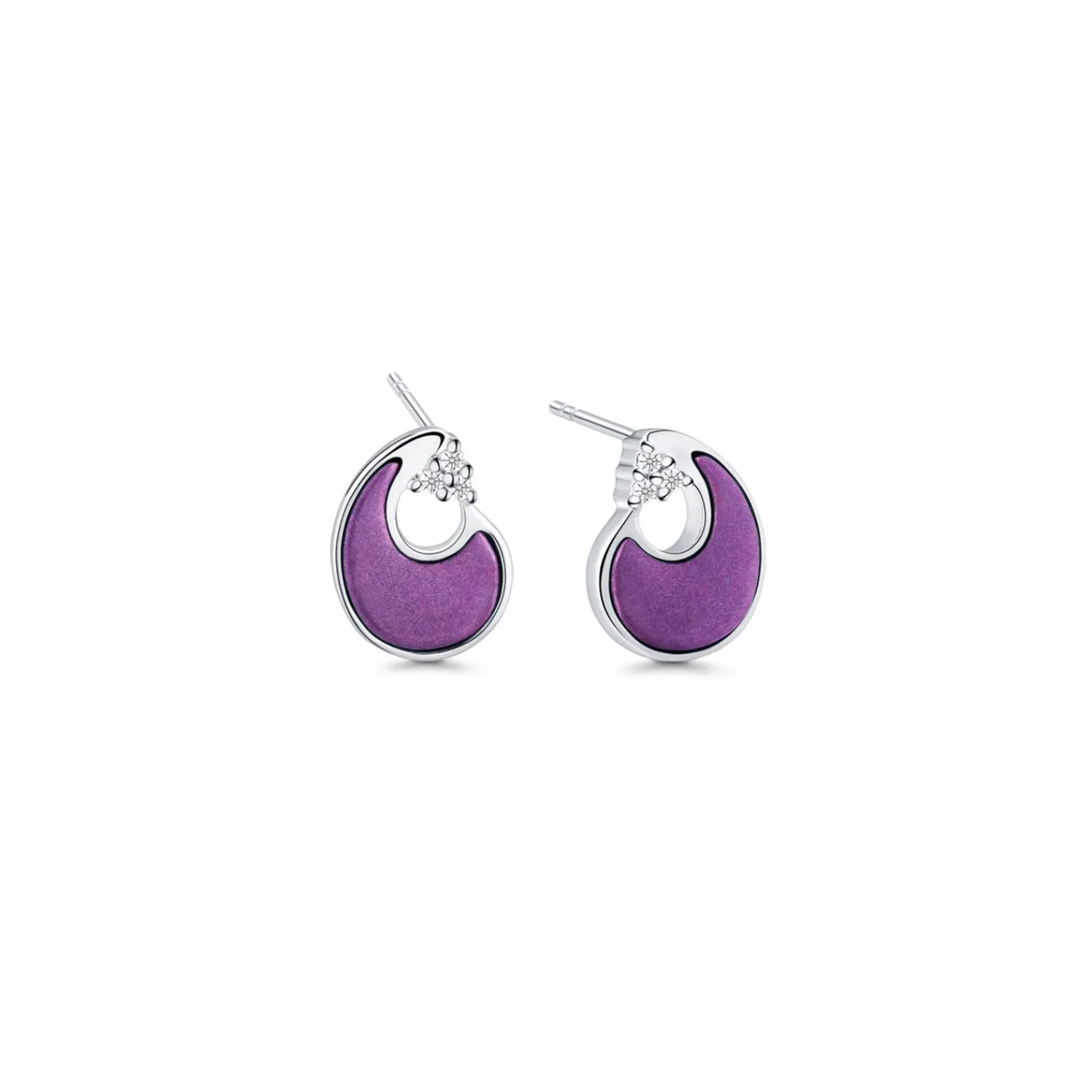 Lee Hwa Jewellery Earrings-PURPLE GOLD